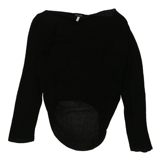 Vintage Armani Jeans Long Sleeve Top - Medium Black Cotton