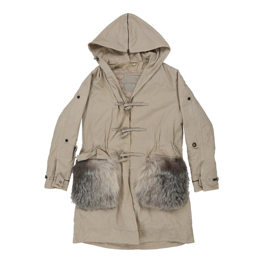 Vintage Ermanno Scervino Jacket - Large Beige Cotton Blend