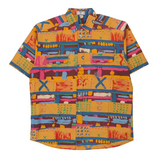 Vintage Valentino Short Sleeve Shirt - XL Multicoloured Cotton