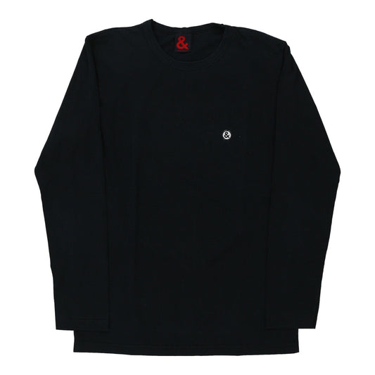 Vintage Dolce & Gabbana Long Sleeve T-Shirt - Large Black Cotton