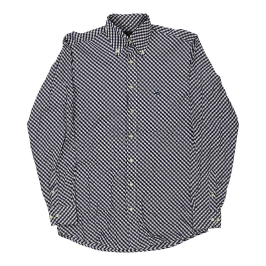 Vintage Etro Checked Shirt - XL Navy Cotton