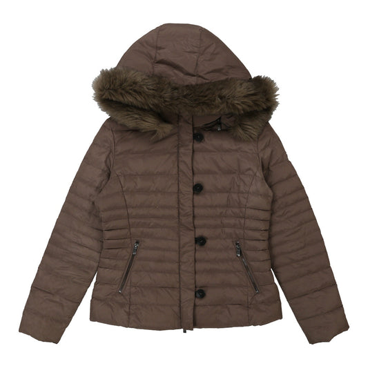 Vintage Armani Jeans Puffer - Medium Brown Down And Feather