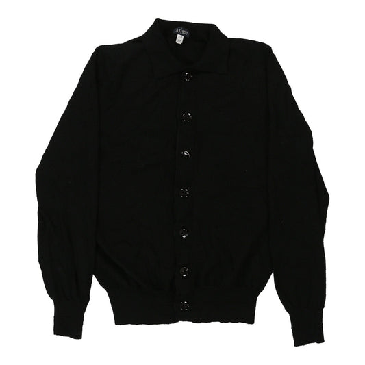 Vintage black Armani Jeans Cardigan - womens x-large