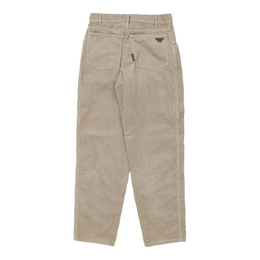 Vintage beige 1980's Armani Cord Trousers - womens 28" waist