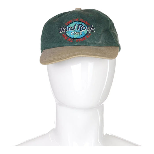 Vintage green Hard Rock Cafe Cap - mens no size