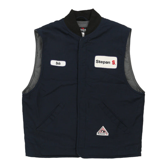 Vintage Bulwark Gilet - Large Navy Polyester