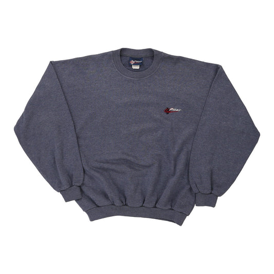 Vintage Pilar Sweatshirt - Large Blue Cotton