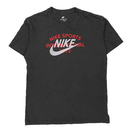 Vintage Nike Graphic T-Shirt - XL Black Cotton