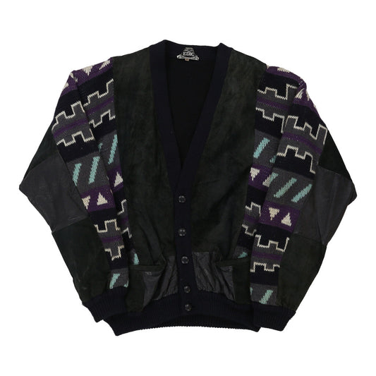 Vintage Edic Cardigan - XL Grey Suede