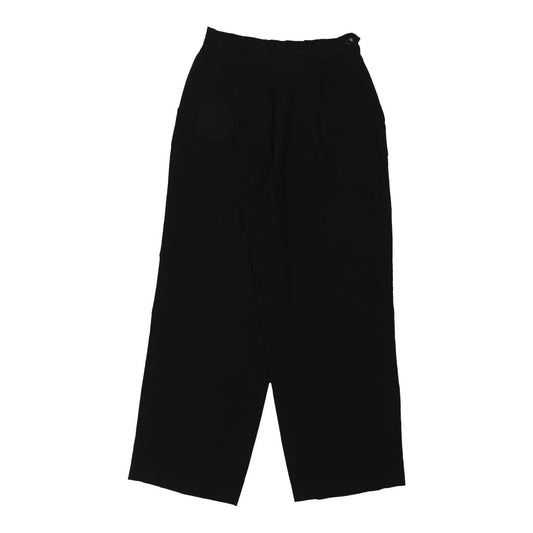 Vintage Borgo Fiori Trousers - 28W UK 10 Black Acetate