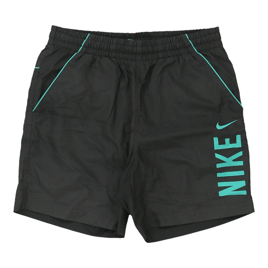 Vintage Nike Spellout Swim Shorts - Medium Grey Nylon