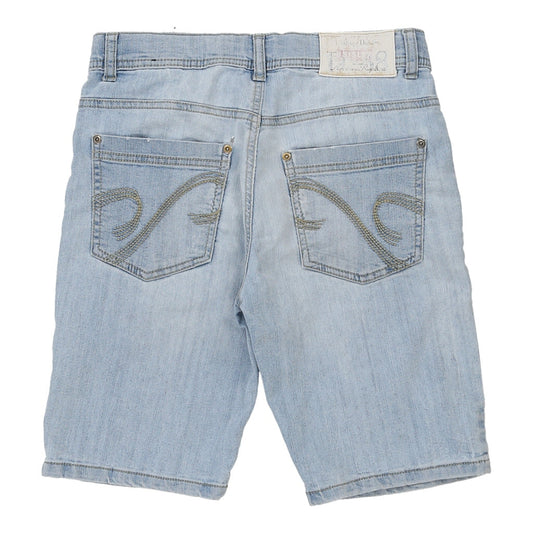 Vintage Sisley Denim Shorts - 28W UK 8 Light Wash Cotton