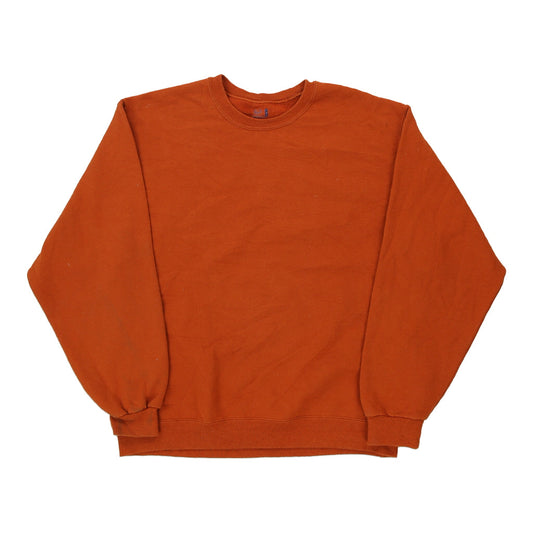 Vintage orange Blank Fruit Of The Loom Sweatshirt - mens large