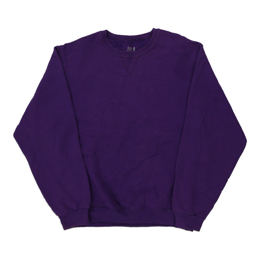 Vintage purple Blank Fruit Of The Loom Sweatshirt - womens medium