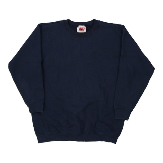 Vintage navy Blank Bvd Sweatshirt - mens x-large