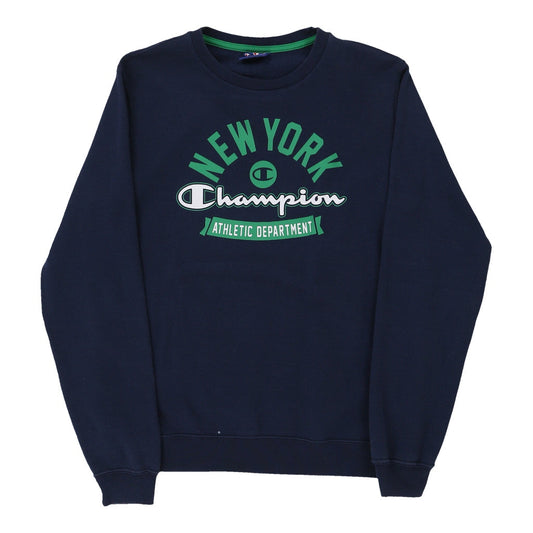 Vintage navy Age 13-14 New York Champion Sweatshirt - boys x-large