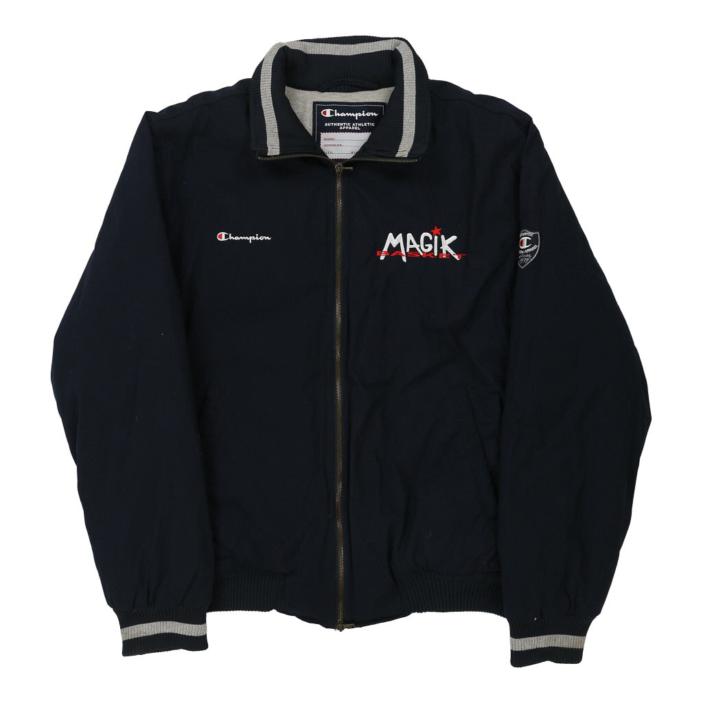 Vintage Magik Champion Jacket - Large Navy Polyester