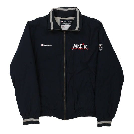 Vintage Magik Champion Jacket - Large Navy Polyester