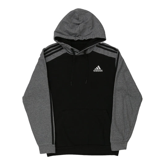 Vintage Adidas Hoodie - Medium Black Cotton