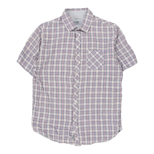 Vintage white Rifle Short Sleeve Shirt - mens large