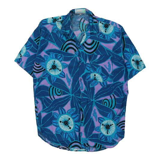 Vintage Mavera Hawaiian Shirt - Large Blue Cotton