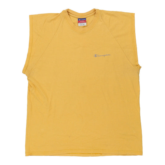 Vintage Champion Vest - Medium Yellow Cotton
