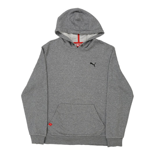 Vintage Puma Hoodie - Large Grey Cotton