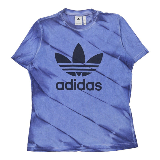 Vintage Adidas Spellout T-Shirt - Large Purple Cotton