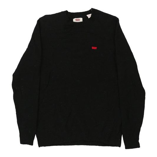Vintage Levis Jumper - Small Black Wool Blend