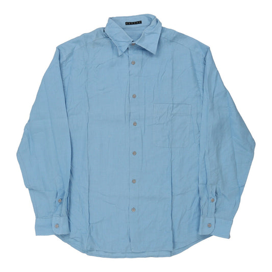 Vintage Baroni Shirt - Large Blue Linen