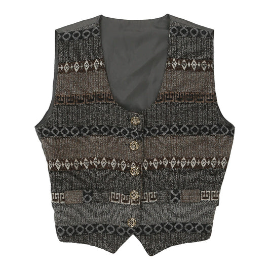 Vintage Unbranded Waistcoat - Small Grey Cotton Blend