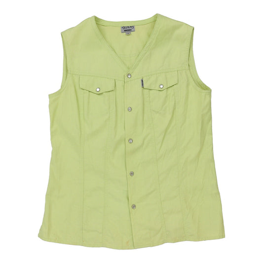 Vintage Teddy'S Top - Medium Green Cotton