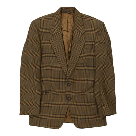 Vintage Unbranded Checked Blazer - Medium Brown Wool