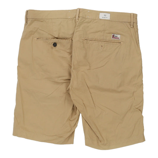 Vintage Roy Rogers Slim Fit Chino Shorts - 32W 10L Beige Cotton