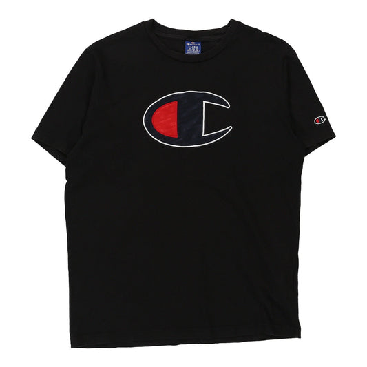 Vintage black Champion T-Shirt - mens x-large