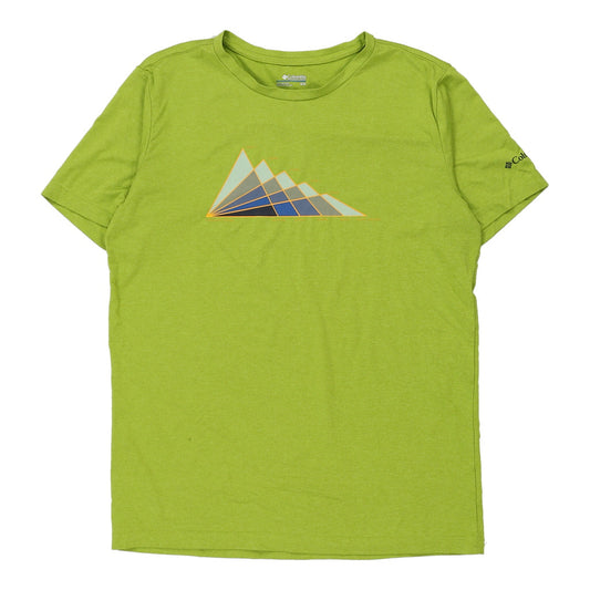 Vintage Columbia Graphic T-Shirt - Medium Green Cotton