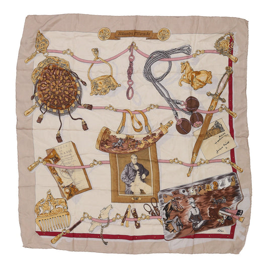 Vintage beige Hermes Scarf - womens no size