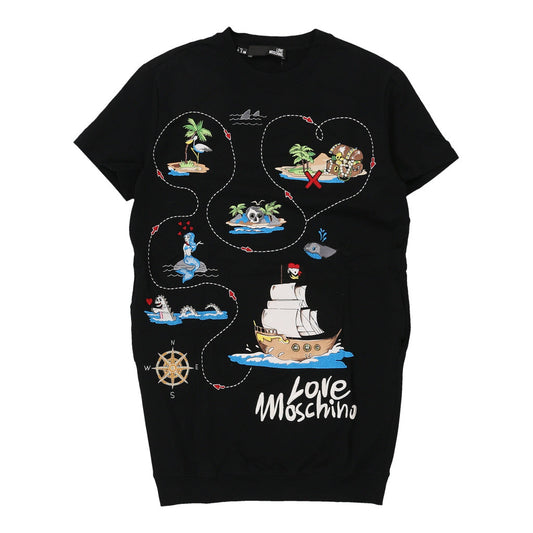 Vintage black Love Moschino T-Shirt Dress - womens large