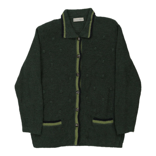 Vintage 1980's Castel D'Amore Cardigan - XL Green Wool