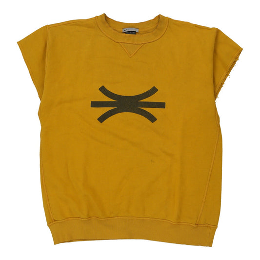 Vintage Nike T-Shirt - Large Yellow Cotton