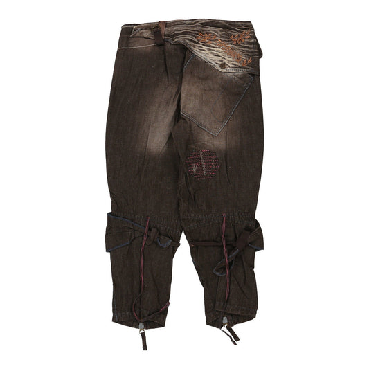 Vintage Unbranded Cargo Shorts - 30W UK 10 Brown Cotton Blend