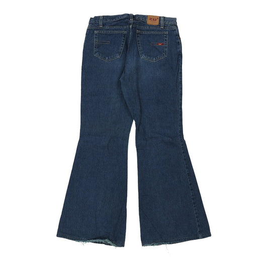 Vintage Zu Flared Jeans - 32W UK 12 Blue Cotton