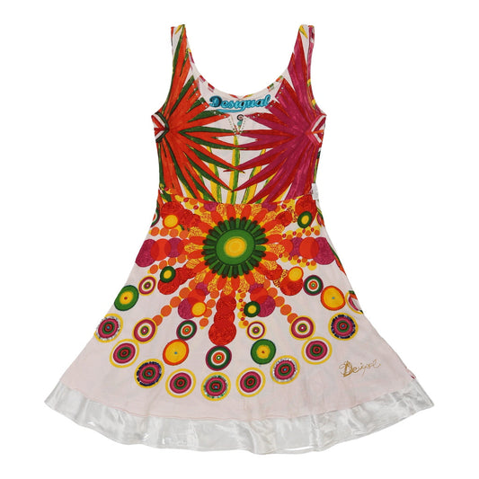Vintage Desigual Dress - Medium Multicoloured Cotton Blend