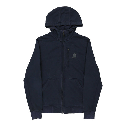 Vintage Carhartt Hoodie - Small Navy Cotton