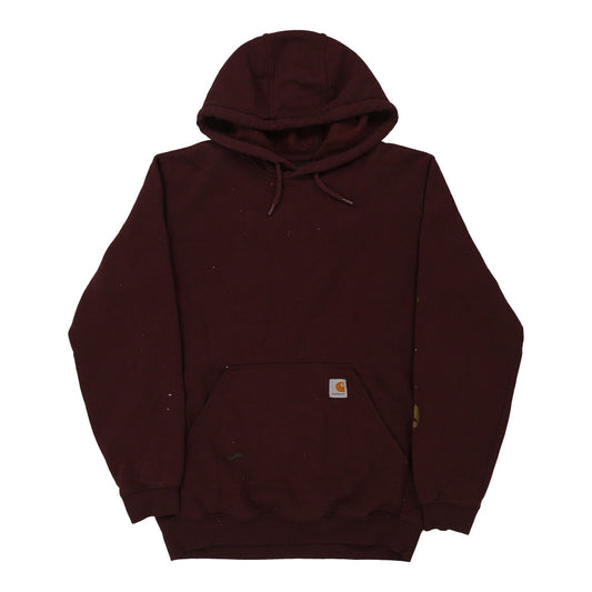 Vintage Carhartt Hoodie - Medium Burgundy Cotton