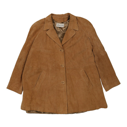 Vintage Anni 60' Suede Jacket - Large Brown Suede