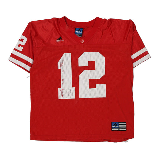 Vintage Adidas Jersey - XL Red Polyester