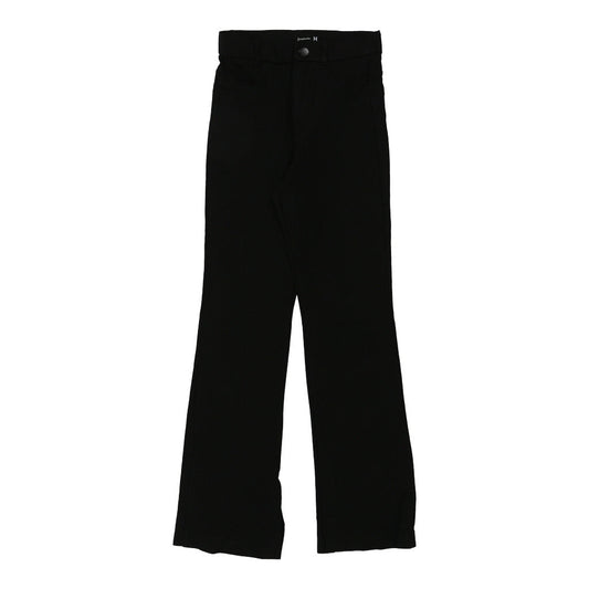 Vintage Stradivarius Boot Cut Trousers - Medium Black Cotton Blend