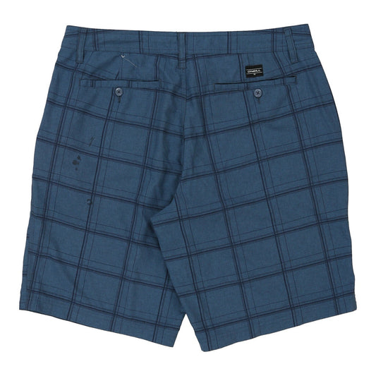 Vintage O'Neill Checked Shorts - 37W 11L Blue Cotton
