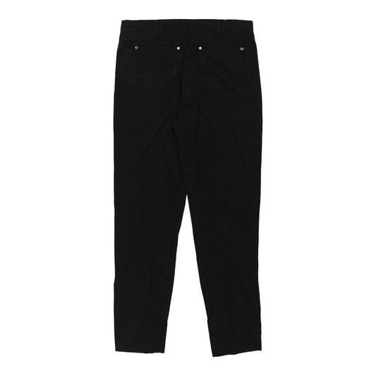 Vintage Pierre Cardin Trousers - 30W UK 10 Black Cotton
